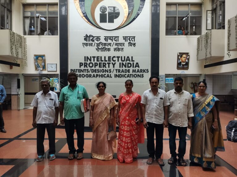 Representing Atreyapuram Pootharekulu for the GI tag at the IP Office in Chennai.